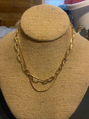 Gold Layered Link Necklace - Women Jewelry